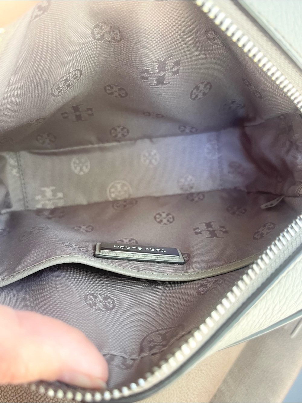 Tory Burch Gray Tassel Crossbody Bag - Picture 3 of 4